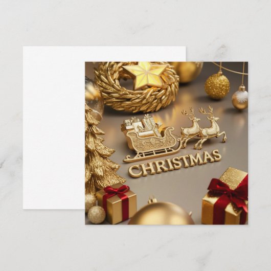 KERSTGROETEN NOTITIEKAARTJE (Voorkant / Achterkant)