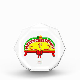 Kerstgroeten Octagonal Photo Block Fotoblokken