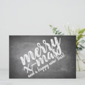Kerstgroeten op het krijtbord (Staand voorkant)
