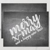 Kerstgroeten op het schoolbord (Voorkant / Achterkant)