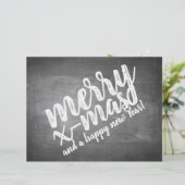 Kerstgroeten op het schoolbord (Staand voorkant)