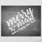 Kerstgroeten op het schoolbord (Voorkant)