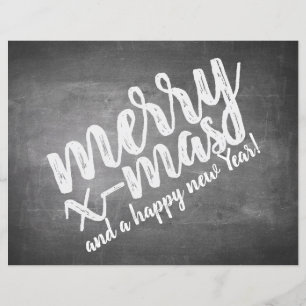 Kerstgroeten op het schoolbord