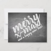 Kerstgroeten op het schoolbord (Voorkant)