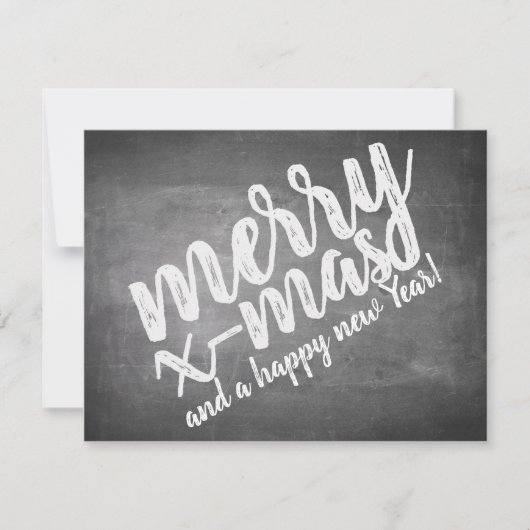 Kerstgroeten op het schoolbord (Voorkant)