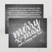 Kerstgroeten op het schoolbord (Voorkant / Achterkant)