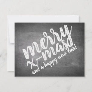 Kerstgroeten op het schoolbord