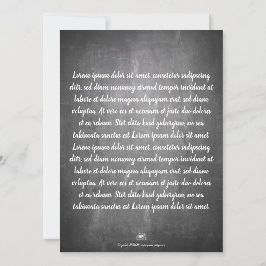 Kerstgroeten op het schoolbord (Achterkant)