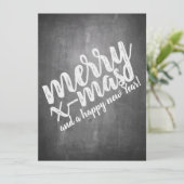 Kerstgroeten op het schoolbord (Staand voorkant)