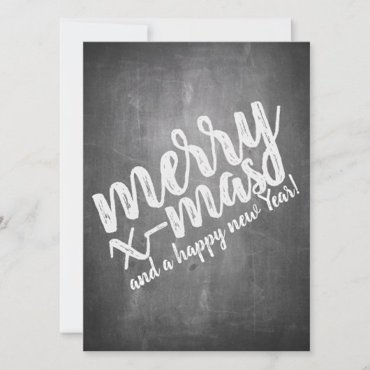 Kerstgroeten op het schoolbord (Voorkant)