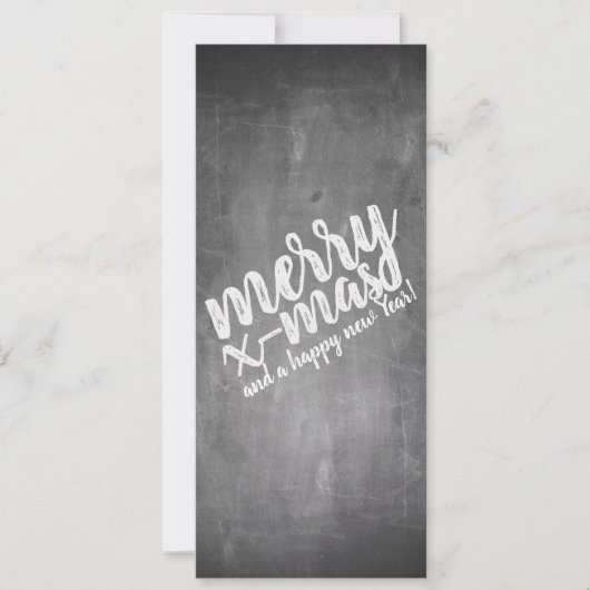 Kerstgroeten op het schoolbord (Voorkant)