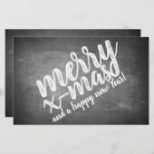 Kerstgroeten op het schoolbord (Voorkant / Achterkant)