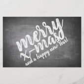 Kerstgroeten op het schoolbord (Voorkant)