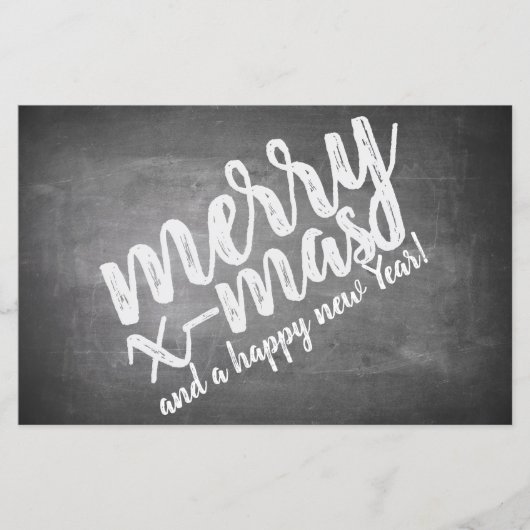 Kerstgroeten op het schoolbord (Voorkant)