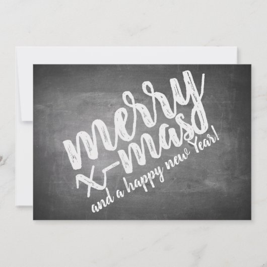 Kerstgroeten op het schoolbord (Voorkant)