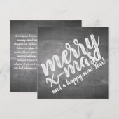 Kerstgroeten op het schoolbord (Voorkant / Achterkant)