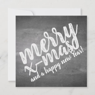 Kerstgroeten op het schoolbord