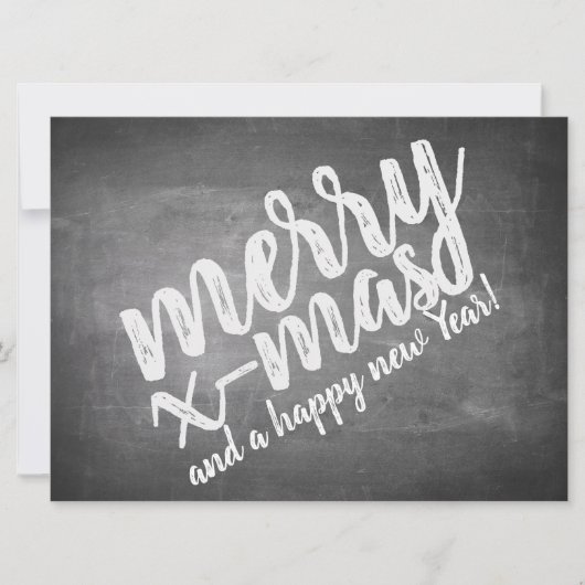 Kerstgroeten op het schoolbord (Voorkant)