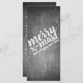 Kerstgroeten op het schoolbord (Voorkant / Achterkant)