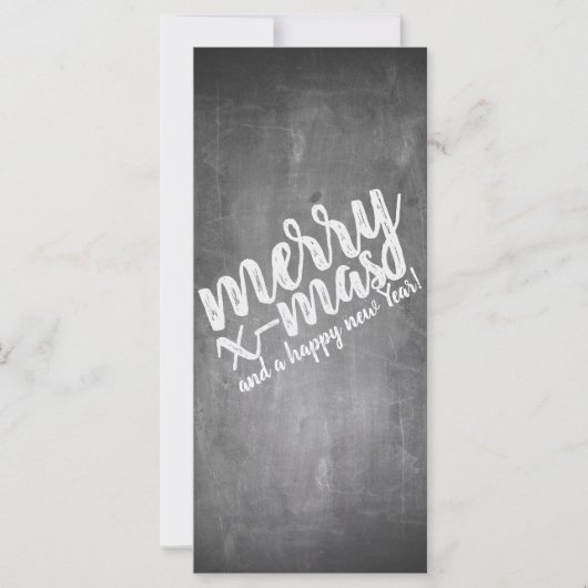 Kerstgroeten op het schoolbord (Voorkant)