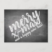 Kerstgroeten op het schoolbord feestdagenkaart (Voorkant)