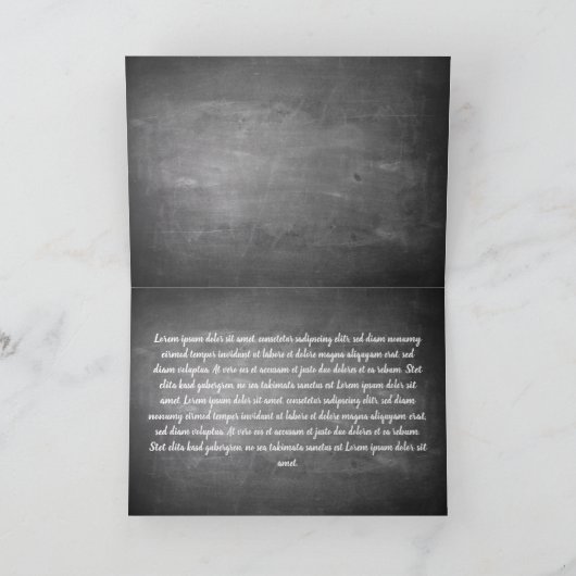 Kerstgroeten op het schoolbord kaart (Binnen)