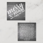 Kerstgroeten op het schoolbord notitiekaartje (Voorkant / Achterkant)