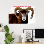 Kerstgroeten opa Hunter Gatherer Poster (Thuiskantoor)