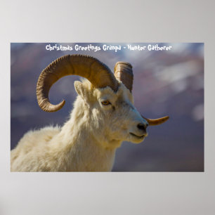 Kerstgroeten opa Hunter Gatherer Poster