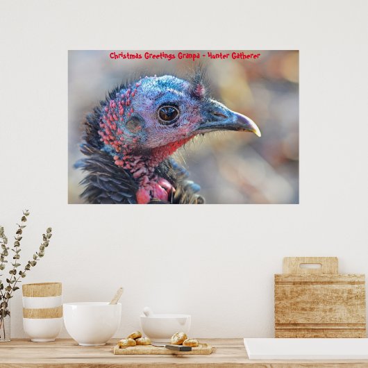 Kerstgroeten opa Hunter Gatherer Poster (Keuken)