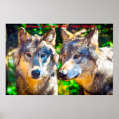 Kerstgroeten opa Hunter Gatherer Poster (Voorkant)