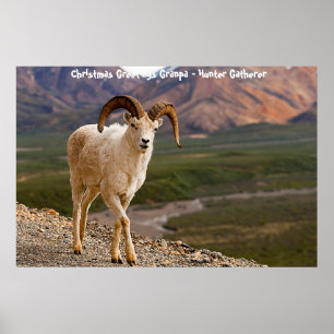 Kerstgroeten opa Hunter Gatherer Poster