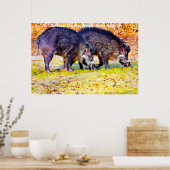 Kerstgroeten opa Hunter Gatherer Poster (Keuken)