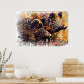 Kerstgroeten opa Hunter Gatherer Poster (Keuken)