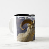 Kerstgroeten opa Hunter Gatherer Tweekleurige Koffiemok (Voorkant links)