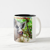 Kerstgroeten opa Hunter Gatherer Tweekleurige Koffiemok (Voorkant rechts)