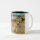 Kerstgroeten opa Hunter Gatherer Tweekleurige Koffiemok (Voorkant rechts)