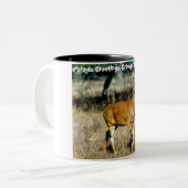 Kerstgroeten opa Hunter Gatherer Tweekleurige Koffiemok (Voorkant links)