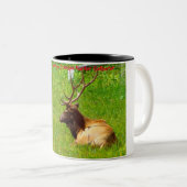 Kerstgroeten opa Hunter Gatherer Tweekleurige Koffiemok (Voorkant rechts)