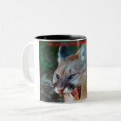 Kerstgroeten opa Hunter Gatherer Tweekleurige Koffiemok (Voorkant links)