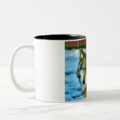 Kerstgroeten opa Hunter Gatherer Tweekleurige Koffiemok (Links)