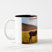 Kerstgroeten opa Hunter Gatherer Tweekleurige Koffiemok (Links)