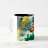 Kerstgroeten opa Hunter Gatherer Tweekleurige Koffiemok (Voorkant links)