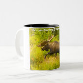 Kerstgroeten opa Hunter Gatherer Tweekleurige Koffiemok (Voorkant links)