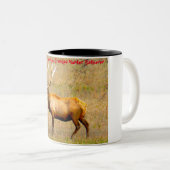 Kerstgroeten opa Hunter Gatherer Tweekleurige Koffiemok (Voorkant rechts)