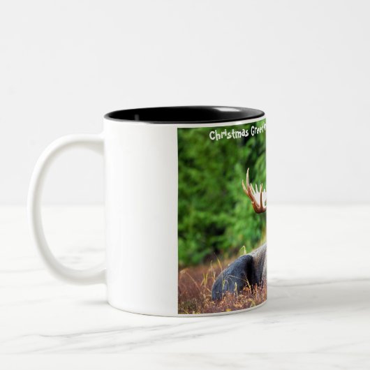 Kerstgroeten opa Hunter Gatherer Tweekleurige Koffiemok (Links)