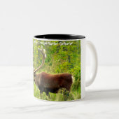 Kerstgroeten opa Hunter Gatherer Tweekleurige Koffiemok (Voorkant rechts)