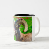 Kerstgroeten opa Hunter Gatherer Tweekleurige Koffiemok (Voorkant rechts)