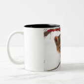 Kerstgroeten opa Hunter Gatherer Tweekleurige Koffiemok (Links)