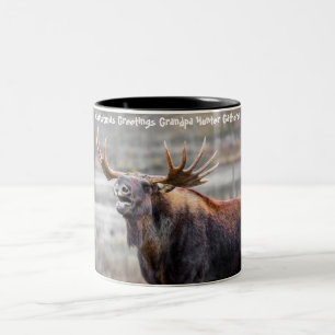 Kerstgroeten Opa Jager Verzamelaar Tweekleurige Koffiemok